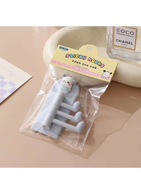 Multifunctional Cartoon Hooks Seamless Student Dorm Blue (small PA)
