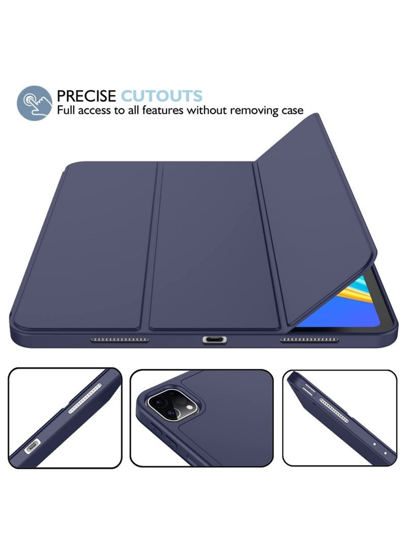 Gravity New iPad Pro 12.9 Case 2022(6th Gen)/2021(5th Gen) with Pencil Holder [Support iPad 2nd Pencil Charging/Pair],Trifold Stand Smart Case with Soft TPU Back - Image 5