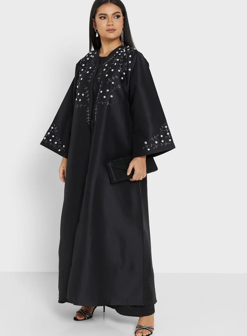 Khizana Embellished Detail Abaya With Sheila