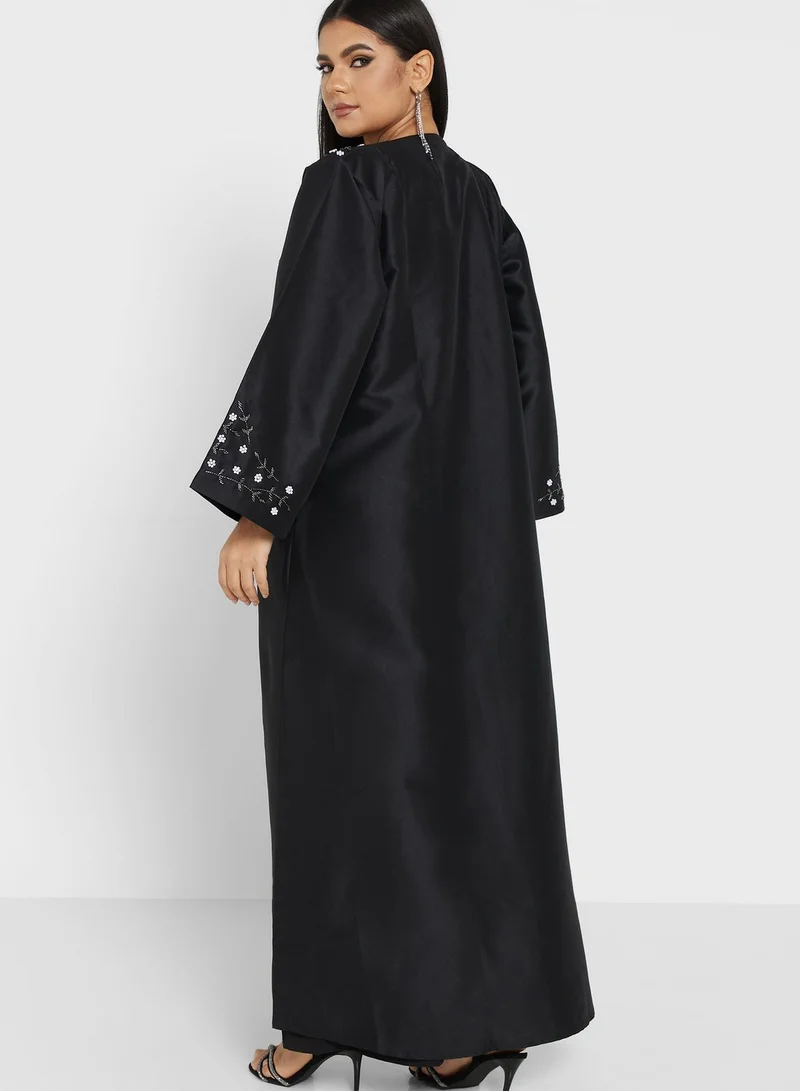 Khizana Embellished Detail Abaya With Sheila