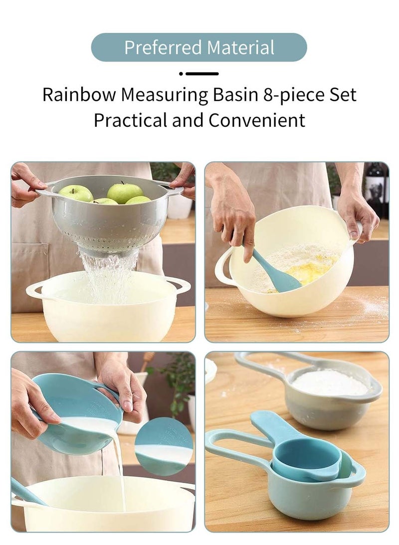 LEOKOR 8 PCS Nesting Mixing Bowl Set for Baking and Cooking, Inculding Measuring Cups, Colander, Sifter, Large Bowl, Sifter Kitchen Baking Gadgets Camping Accessories - Image 4