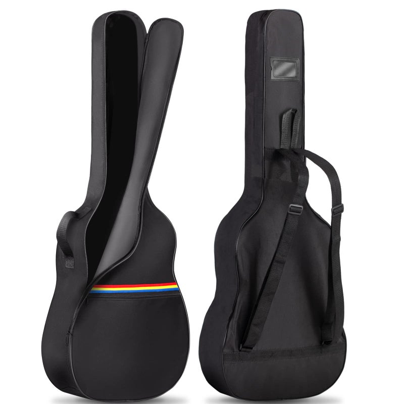 CAHAYA Guitar Bag Acoustic Guitar Case Cover Gig Bag for Acoustic Classical Guitars Black, 41 Inch, Red, Yellow and Blue - Image 1