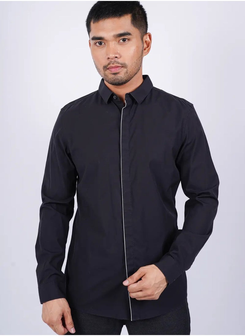 SELECTED - Men’s Winter Shirt – Black - Image 1