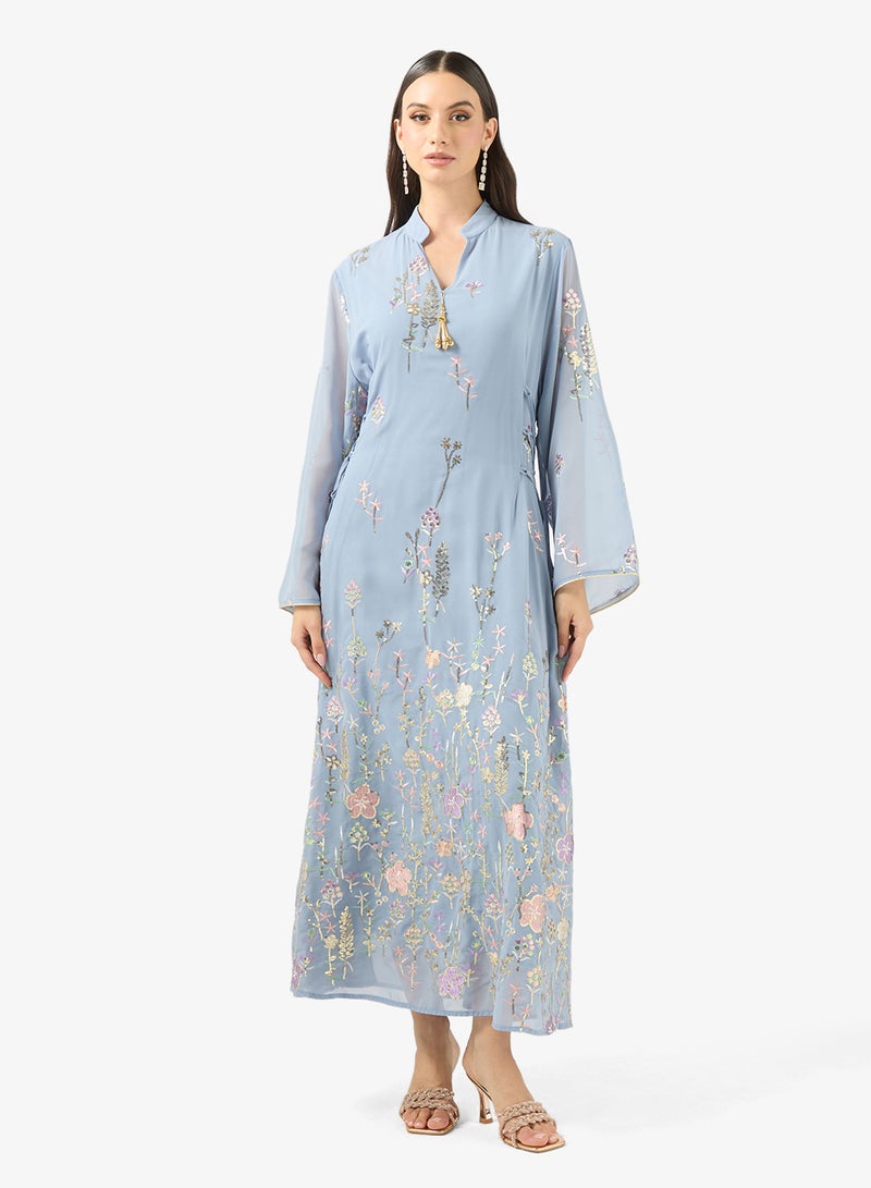 Khizana Floral Print Jalabiya - Image 1