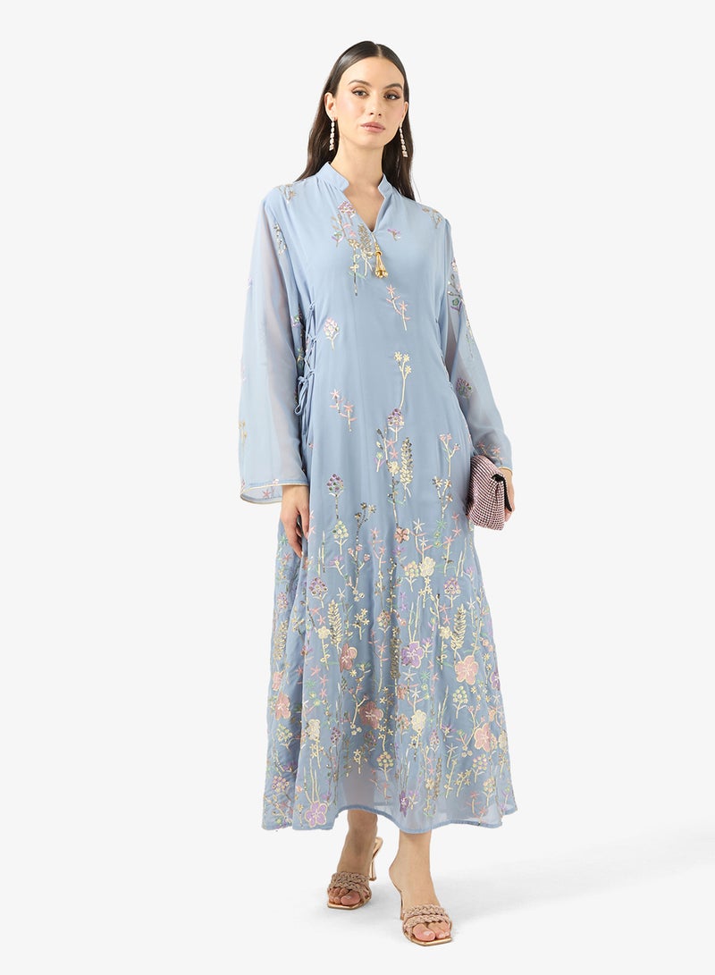 Khizana Floral Print Jalabiya - Image 4