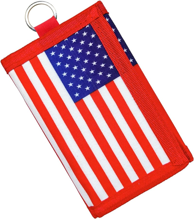 AI-DEE RFID Trifold Canvas Outdoor Sports Wallet for Kids - Front Pocket Wallet with Magic Sticker - Image 1
