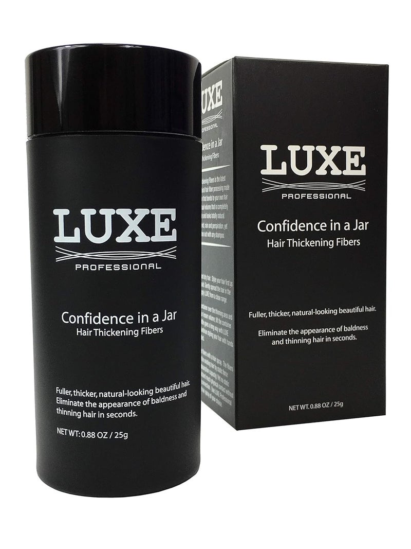 LUXE Hair Thickening Fibers - CONFIDENCE IN A JAR – 2 Months+ Supply! – Hypoallergenic, Dermatologist Tested – Multiple Colors Available (White)