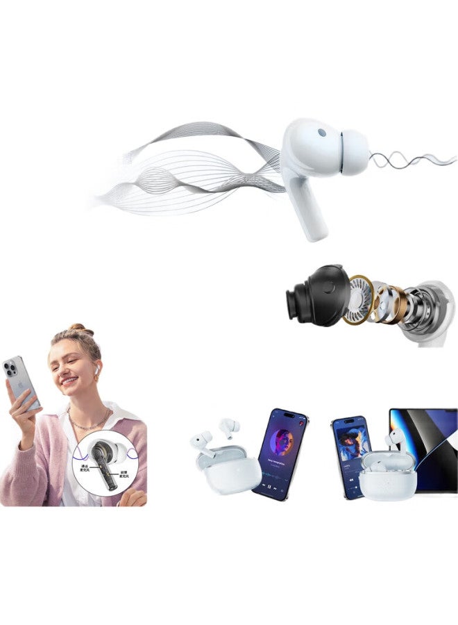 OKSJ [Dual Noise Cancellation] Bluetooth Earphones In-Ear Anc Noise Reduction True Wireless Four-Mode Calling Noise Reduction Powerful Sound Effects Long Battery Life Compatible With Apple/Huawei/Xiaomi - Image 2
