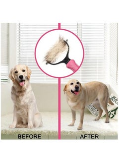 Pet Deshedding Brush - Double-Sided Undercoat Rake For Dogs & Cats - Shedding Comb And Dematting Tool For Grooming-Large-Pink - pzsku/ZF8AF23633AB691C764CDZ/45/_/1728311613/ccef1e7f-df8a-4f55-9eb3-255dbc8fe7a1