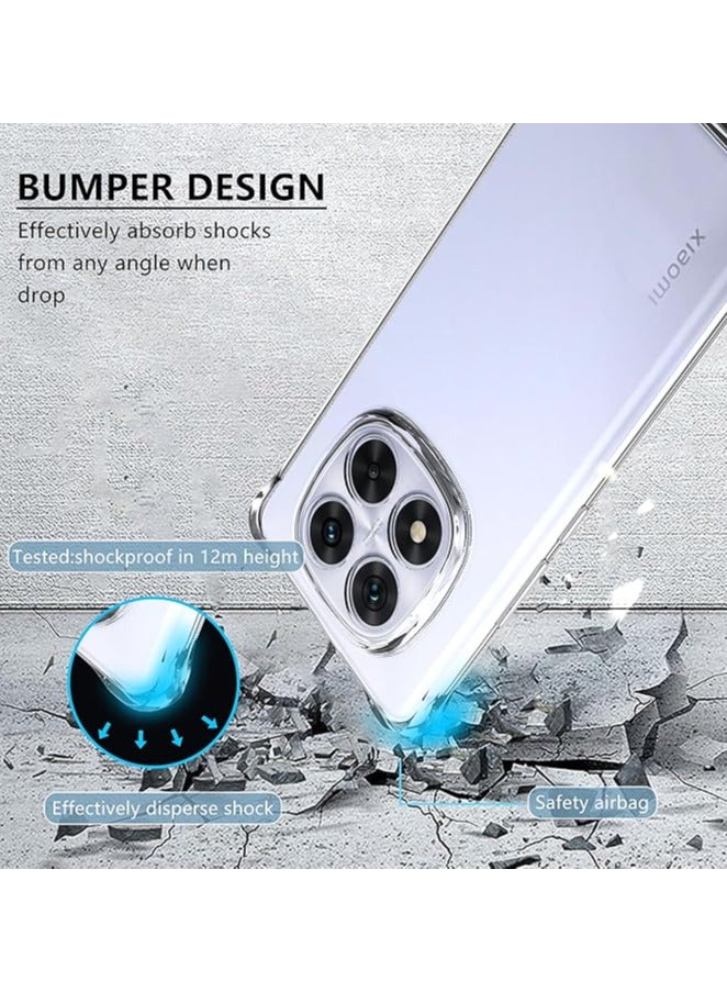 QIRG Compatible with Xiaomi Redmi Note 14 Pro 5G Case(Clear TPU),Shockproof Bumper Cover Anti-Scratch Protective Slim Thin Crystal Phone Case - Image 3