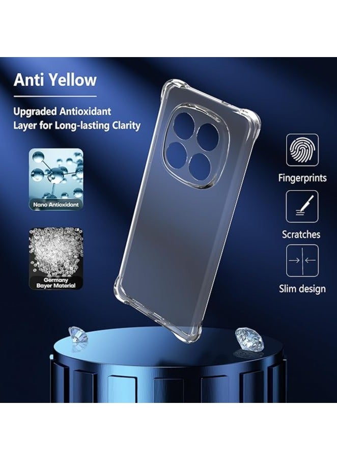 QIRG Compatible with Xiaomi Redmi Note 14 Pro 5G Case(Clear TPU),Shockproof Bumper Cover Anti-Scratch Protective Slim Thin Crystal Phone Case - Image 4