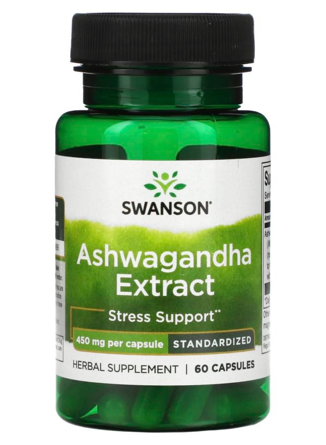Ashwagandha Extract Standardized 450 mg 60 Capsules