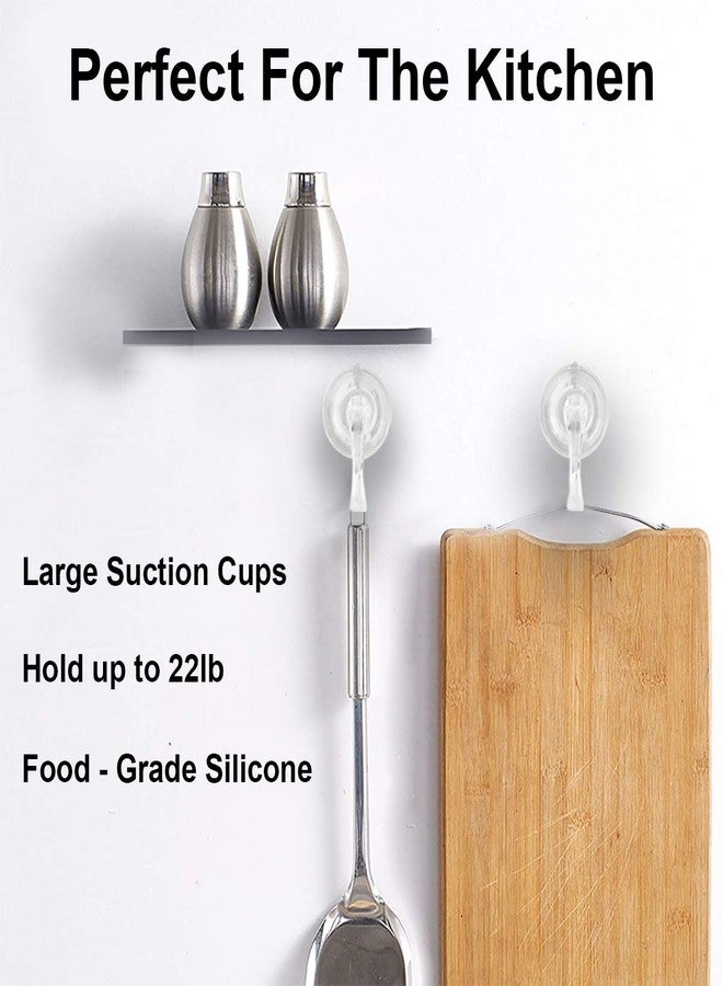 GameXcel 2PCS Wreath Hanger, Suction Cup Hooks with Key Lock, Heavy Duty Vacuum Wall Window Shower Suction Cup Hook and Wreath Hanger for Front Door, Wreath Holders, Plastic Hook Cup Holds up to 22 Lbs - Image 2