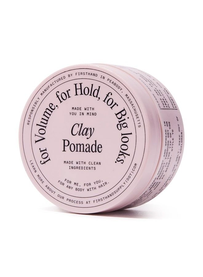 Firsthand Supply Clay Pomade - Clean & Non-toxic Hair Care Ingredients - Long Lasting & Easy to Restyle - 3oz (88ml) - Image 1