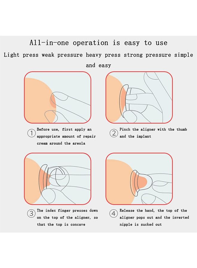 2pcs Nipple Protection Shield Nipple Retraction Corrector Silicone Nipple Corrector Nipple Traction Female Nipple Depression Flat