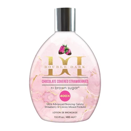 Brown Sugar Double Dark Chocolate Covered Strawberries 400X Ultra Advanced Bronzer Tanning Lotion for Deep Decadent Color and Silky Smooth Skin  135 oz