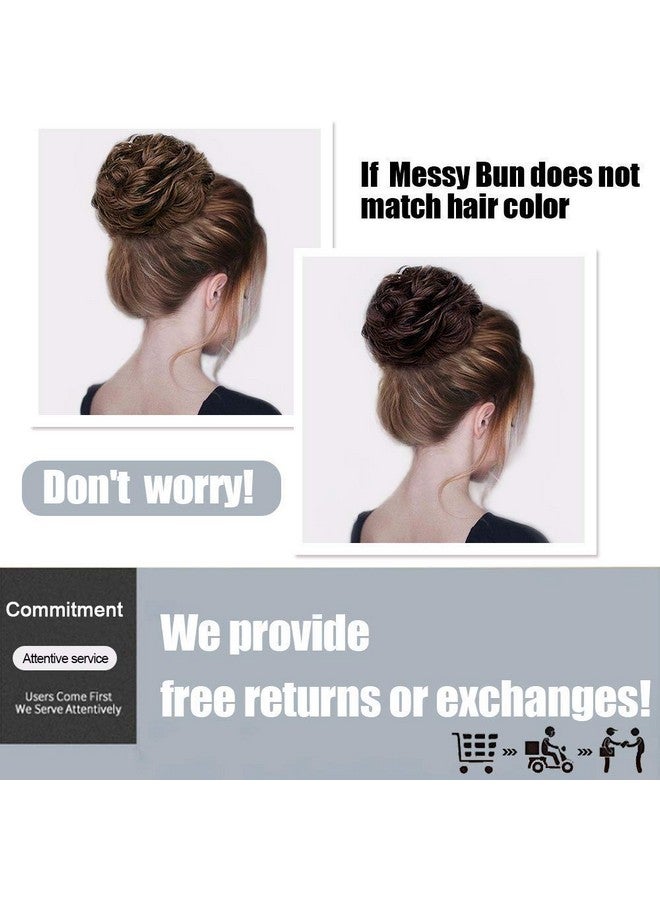 MORICA 1Pcs Messy Hair Bun Hair Scrunchies Extension Curly Wavy Messy Synthetic Chignon For Women (Natural Black ) - Image 5
