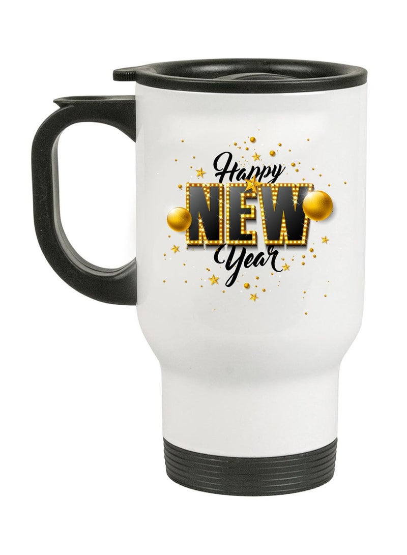 PRINTSHOP4ME Happy New Year Design Printed Travel Mug Suitable Gift For Family And Friends-New Year Theme-New Year Decor-Gifts For Special Person  - Image 1