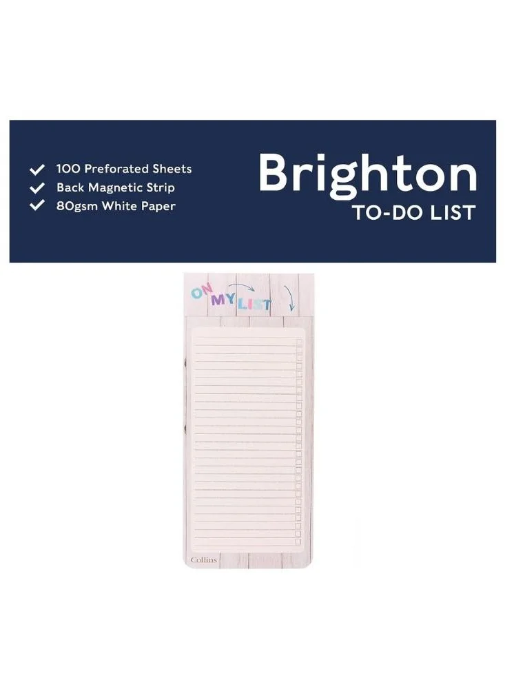 Collins Collins Slim Shopping List with Magnetic Back for Fridge Hanging (Pack of 200 Sheets), Brighton