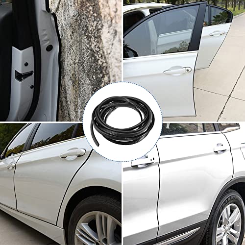 Allwin 33Ft Car Door Edge Guards - Black Universal Fit Door Edge Protector, Rubber U Shape Automotive Door Trim Molding for Sedans Trucks SUV ATV - No Glue Required (Black, 33FT) - Image 2