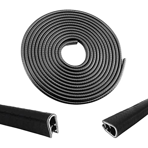 Allwin 33Ft Car Door Edge Guards - Black Universal Fit Door Edge Protector, Rubber U Shape Automotive Door Trim Molding for Sedans Trucks SUV ATV - No Glue Required (Black, 33FT) - Image 1