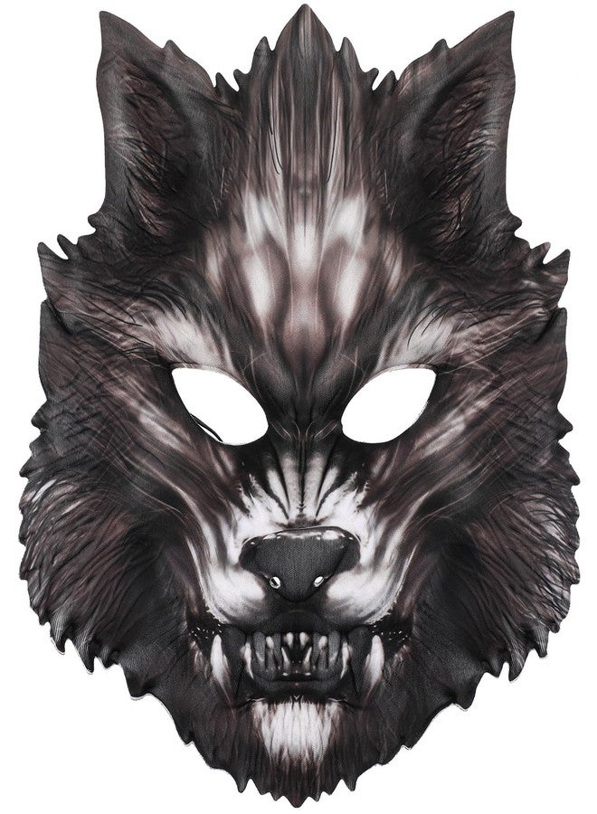 Amosfun EVA Wolf Head Halloween Mask Simulation Animal Halloween Mask Carnival Cosplay Party Supplies - Image 1