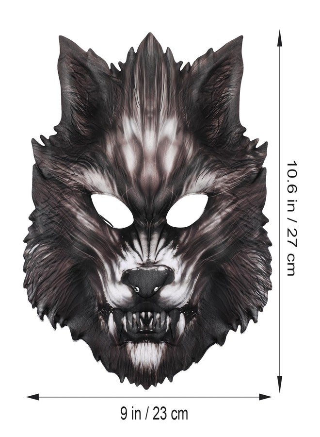 Amosfun EVA Wolf Head Halloween Mask Simulation Animal Halloween Mask Carnival Cosplay Party Supplies - Image 2