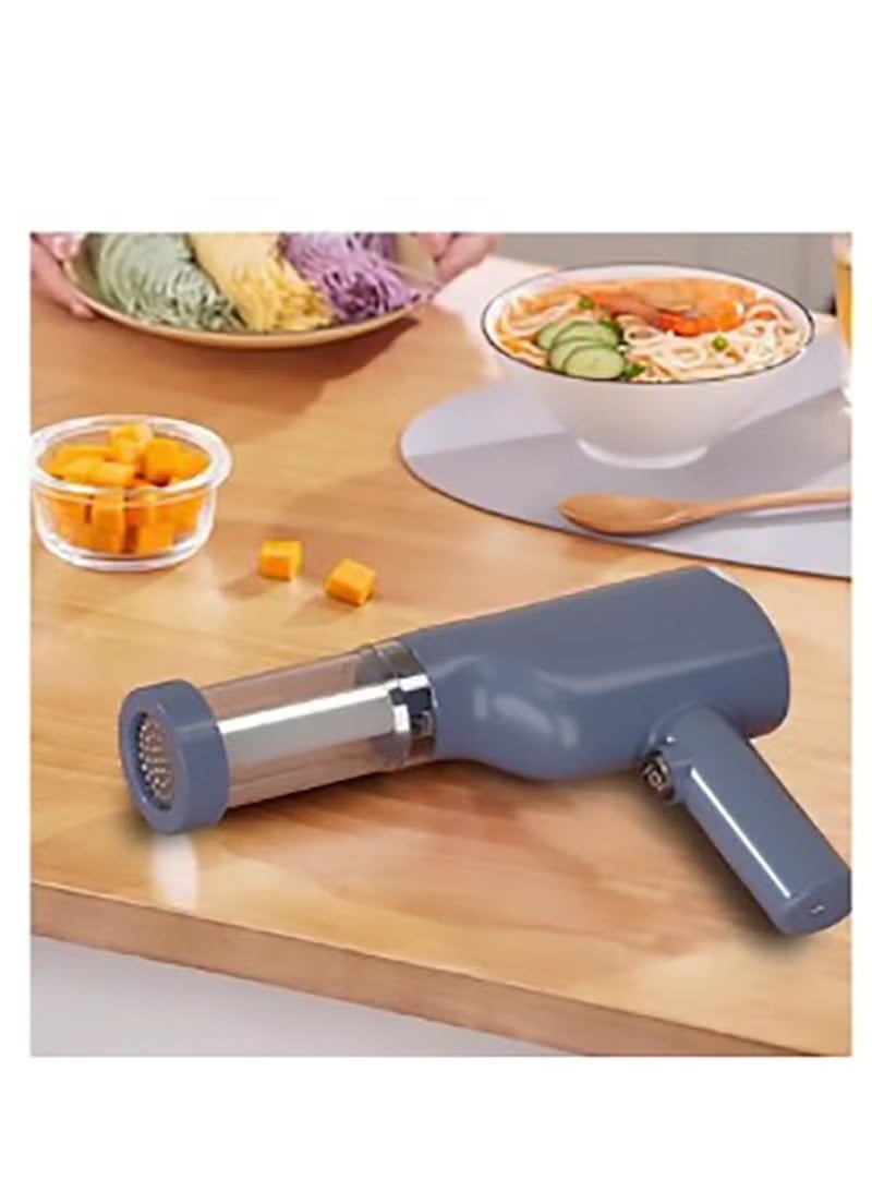 Pasta Maker, Noodle Maker, High Efficiency Handheld Press Pasta Machine with 6 Moulds, Premium Materials, Portable Automatic Pasta Maker Machine for Home Use (Blue) - Image 3