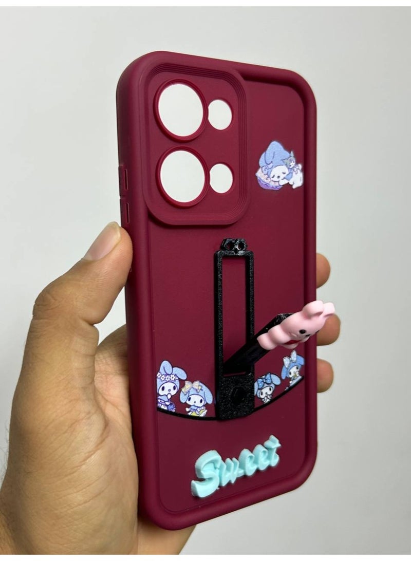 new cartoon-designed back cover with the word "Sweet" on it, compatible with the Oppo Reno 13. - Image 1