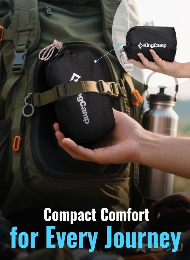 KingCamp Camping Pillow for Neck & Lumbar Support Travel Pillow Ergonomic Design Ideal Inflatable Pillow as Backpacking Gear Compact for Camping Hiking Backpacking - Image 4