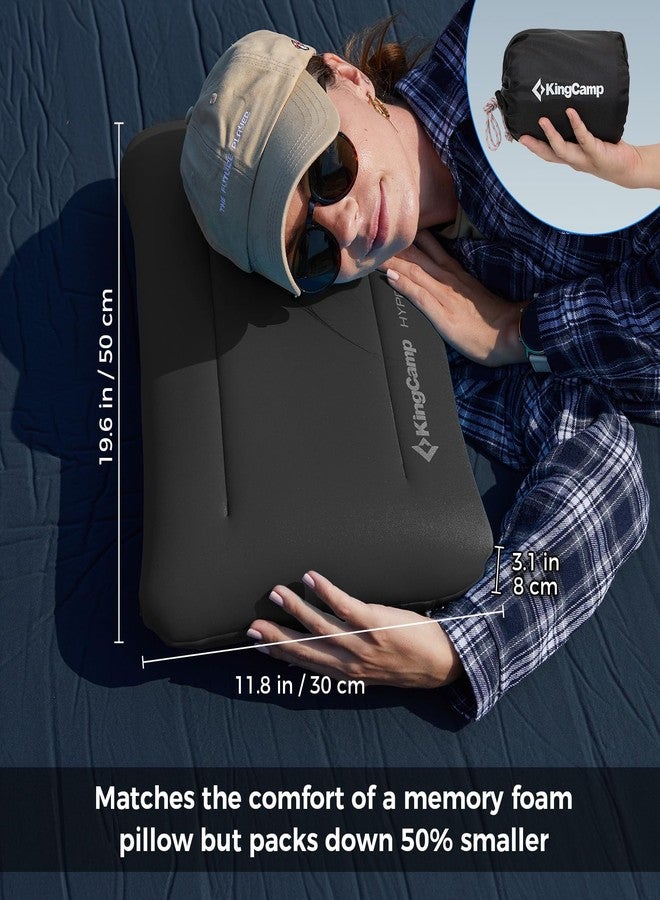 KingCamp Camping Pillow for Neck & Lumbar Support Travel Pillow Ergonomic Design Ideal Inflatable Pillow as Backpacking Gear Compact for Camping Hiking Backpacking - Image 3