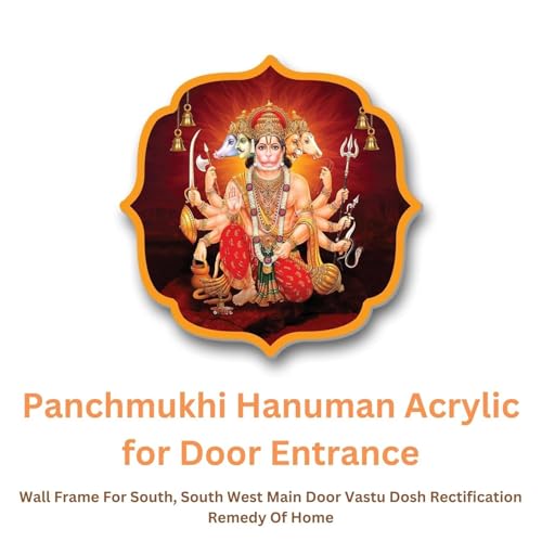 Karigaari Panchmukhi Hanuman Acrylic Wall Frame Door Vastu Dosh Rectification Remedy Of Home, Office And Factory Acrylic Photo Poster with self adhesive tape, 10 cm - Image 3