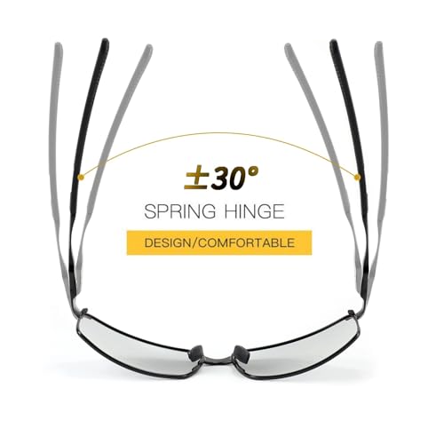 Karsaer Men's Polarised Sunglasses Lightweight Driving Cycling Photochromic Glasses for Men Stylish E1030 - Image 5