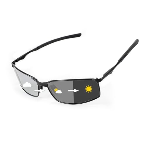 Karsaer Men's Polarised Sunglasses Lightweight Driving Cycling Photochromic Glasses for Men Stylish E1030 - Image 1