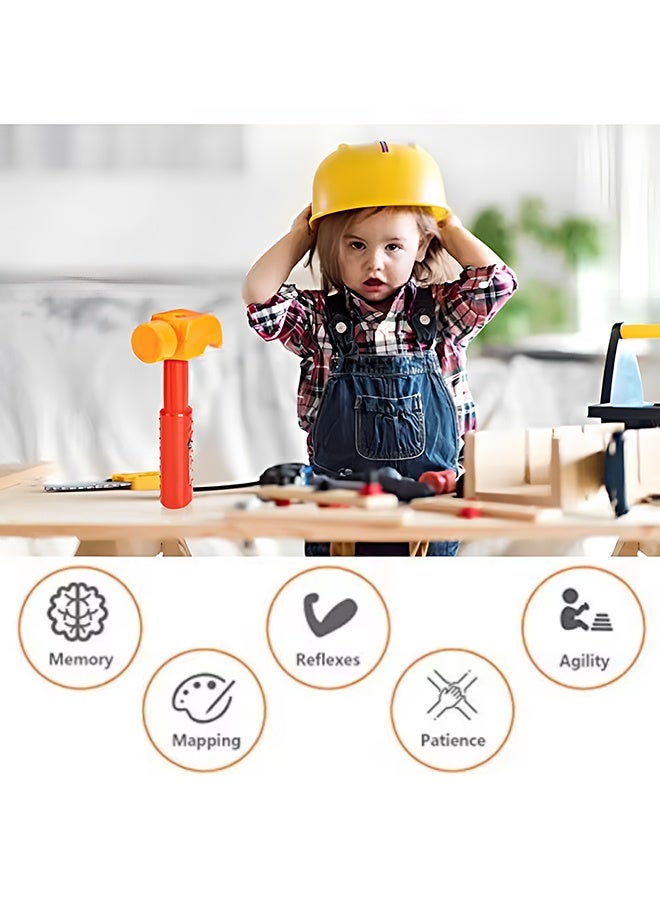 Quivlox Kids Tool Set,22Pcs Kids Tool Backpack Set, 2-in-1 Convertible Workbench & Storage Bag, Includes Wrench, Drill & Saw, Educational Construction Toys for Toddlers 3-6, Building Kits for Motor Skills Development - Image 5