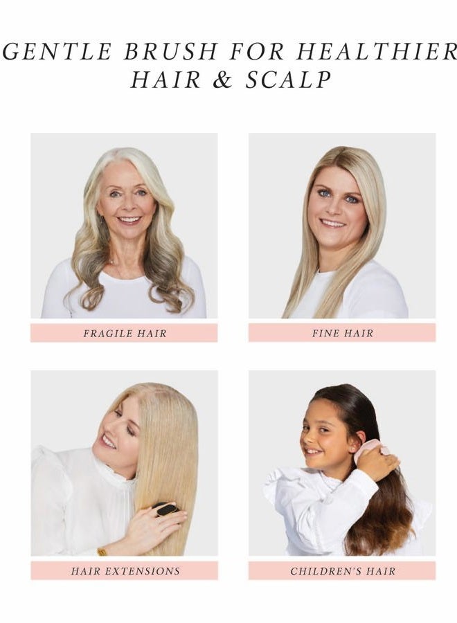 Manta Anti Breakage Hair Brush, Gentle Wet & Dry Hair Detangler Hairbrush for All Hair Types, Soft Scalp Shower Hair Brush, Promote Healthy Hair Growth, Hairbrushes for Women Men, White - Image 4