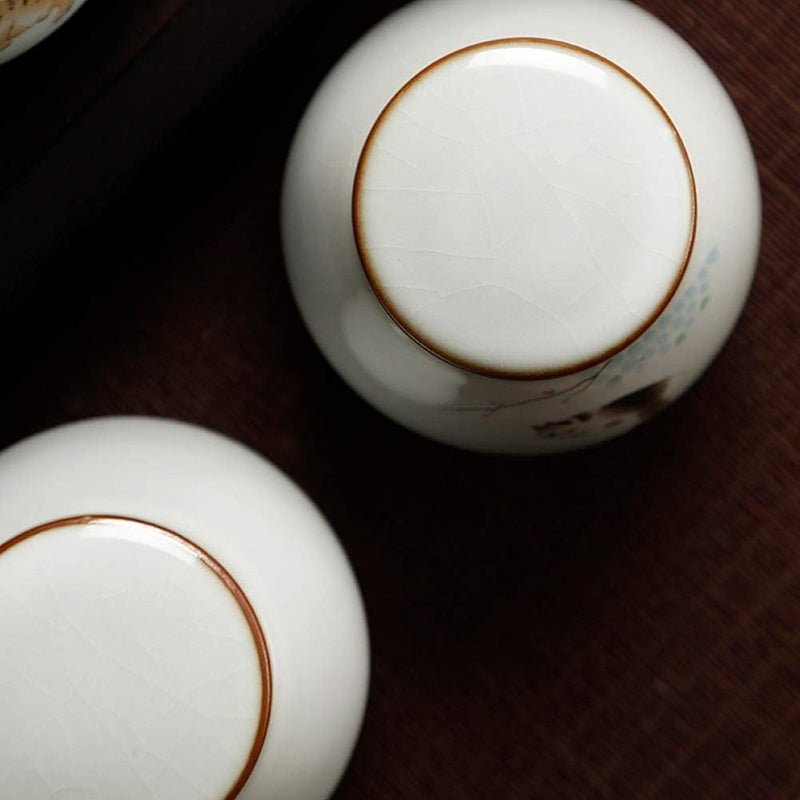 Mini Pet Cremation Urns for, Memorial Hall Pet Urns Ashes,Hand-Made Ceramic Sealed Jars,Cat and Dog Small Pet Souvenirs,Display at Home （8.5cm*7.5cm） (Color : 1) (3) - Image 5