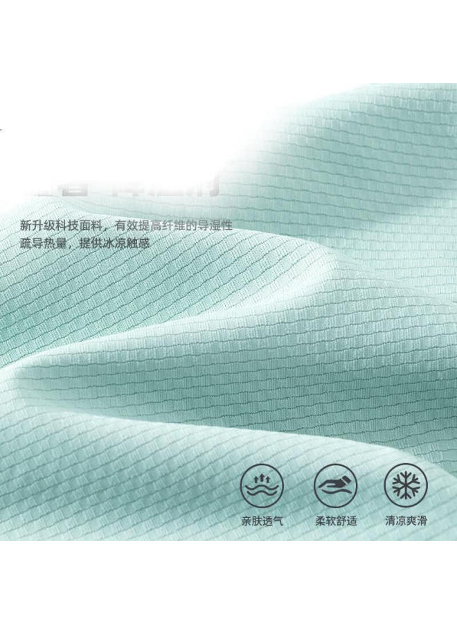 GENIOLAMODE Ice Silk T-Shirt Men Summer Cool Breathable Quick-Drying Sweat-Absorbing Fashion Trend Short Sleeve Men'S T-Shirt Light Grey 2Xl - Image 1