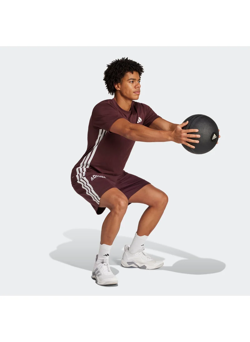 Adidas Essentials Training Feelready 3 Stripes T-Shirt