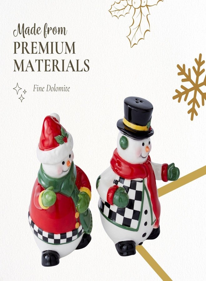Spode Christmas Tree Snowman Salt & Pepper Shaker Set (2-Piece)- Holiday Kitchen & Table Décor - Festive Home Accent, Christmas Gift/Stocking Stuffer for Collectors & Holiday Enthusiasts - Image 4