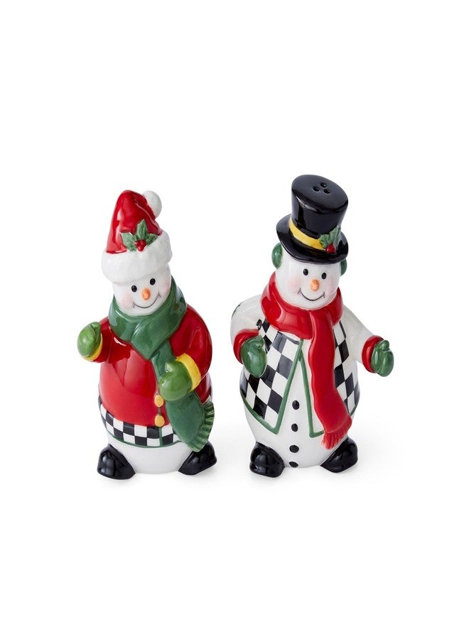 Spode Christmas Tree Snowman Salt & Pepper Shaker Set (2-Piece)- Holiday Kitchen & Table Décor - Festive Home Accent, Christmas Gift/Stocking Stuffer for Collectors & Holiday Enthusiasts - Image 1