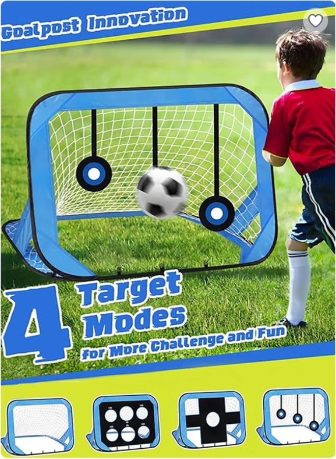 Lifetop Soccer Goal, 4 Modes Pop Up Football Goals for Kids, Foldable and Portable Soccer Goal net with Carry Bag, Football Training Equipment for Indoor, Outdoor, Football Gifts for Boys Girls - Image 5