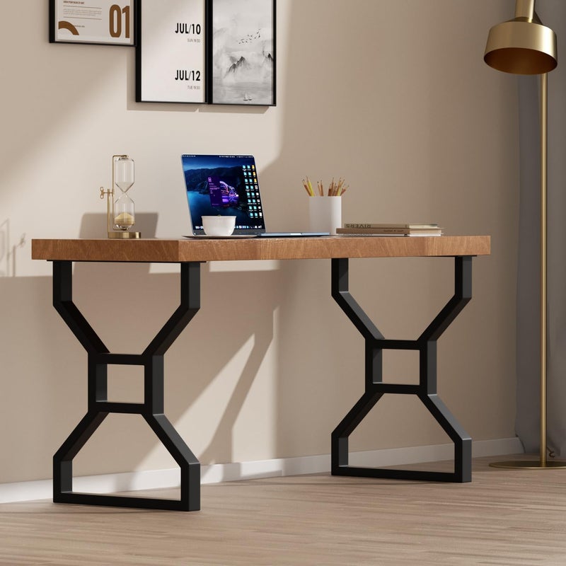 Reyox Reyox Metal Table Legs Heavy Duty Desk Legs for Table 28 inch 20 inch Black Hollow XShaped Metal Legs for Dining Table Office Table Console Table 1 Set of 2 pcs - Image 4