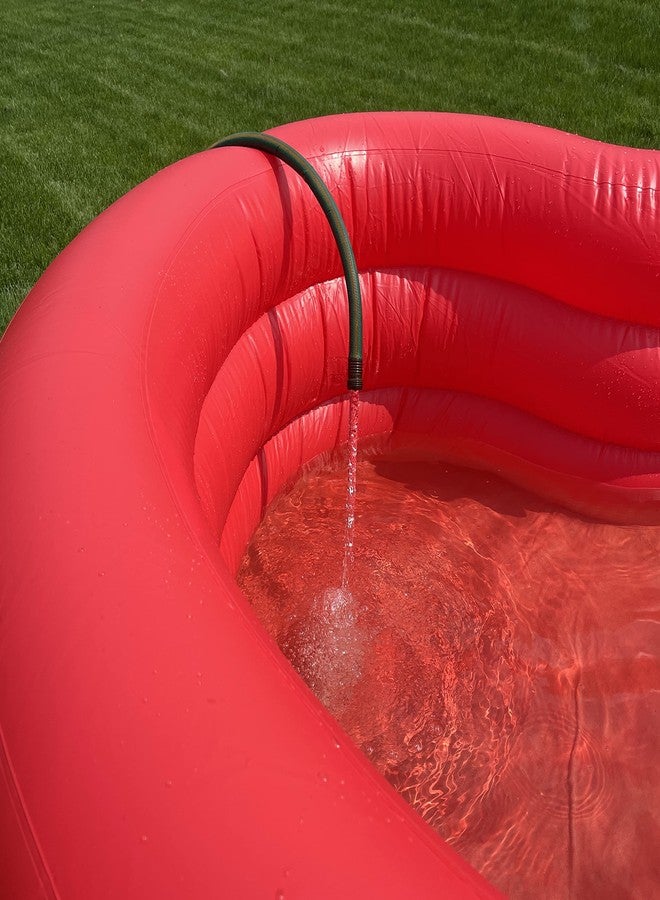 Ban.do Red Heart-Shaped Inflatable Swimming Pool, Large Blow Up Pool Fits 2-3 Adults, Red Heart - Image 5