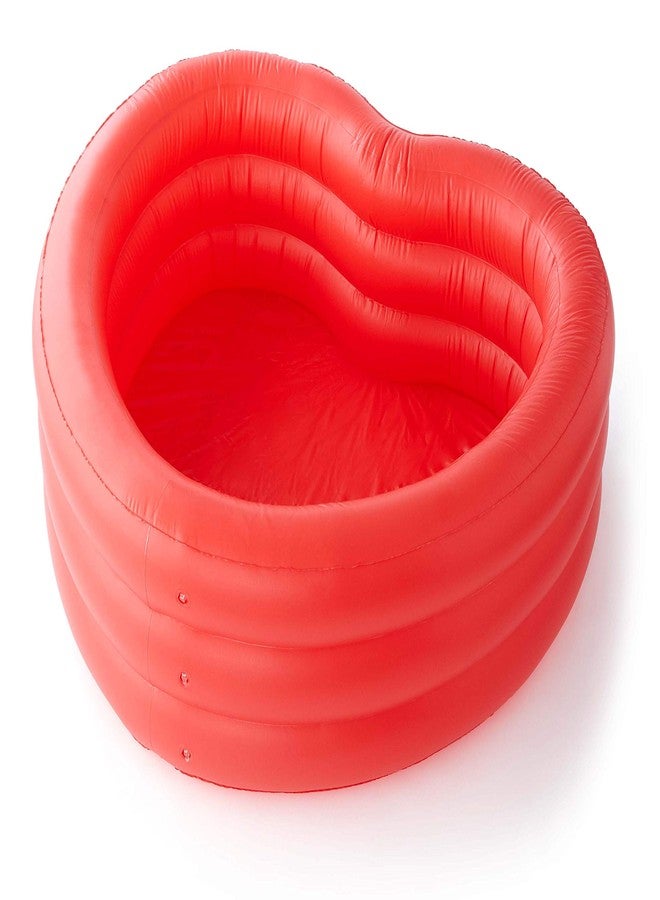 Ban.do Red Heart-Shaped Inflatable Swimming Pool, Large Blow Up Pool Fits 2-3 Adults, Red Heart - Image 2