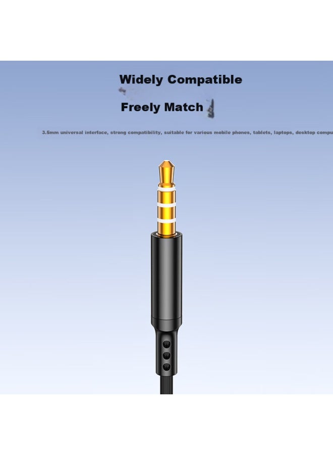 Dooseyuon New In-ear Wired Gaming Headset Anchor Same Style E-sports Chicken Eating Special Earphone 3.5mm Universal For Computer And Mobile Phone Compatible With Piwei S6 - Image 2