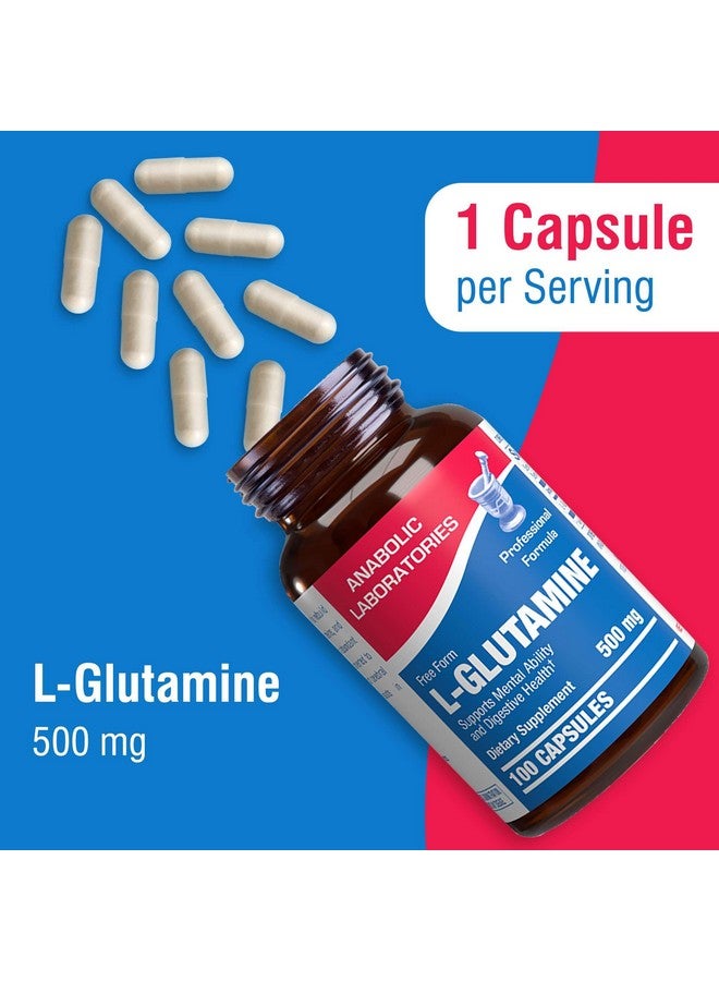 Anabolic Laboratories Free Form L-Glutamine Supplement - Clinical L Glutamine Capsules 500mg for Gut Health and Immune Support - Powerful Amino Acid Glutathione Precursor - Non-GMO & Made in The USA - 100 Servings - Image 3