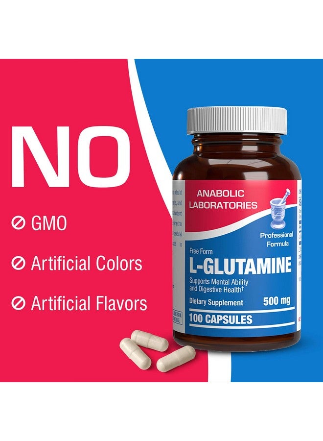 Anabolic Laboratories Free Form L-Glutamine Supplement - Clinical L Glutamine Capsules 500mg for Gut Health and Immune Support - Powerful Amino Acid Glutathione Precursor - Non-GMO & Made in The USA - 100 Servings - Image 5