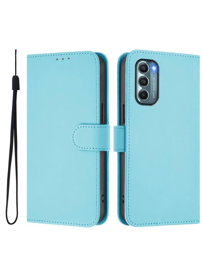 S-TOP Case For Motorola Moto G Stylus 5G 2022 Skin Feel Solid Color Leather Phone Case with Lanyard - Image 2