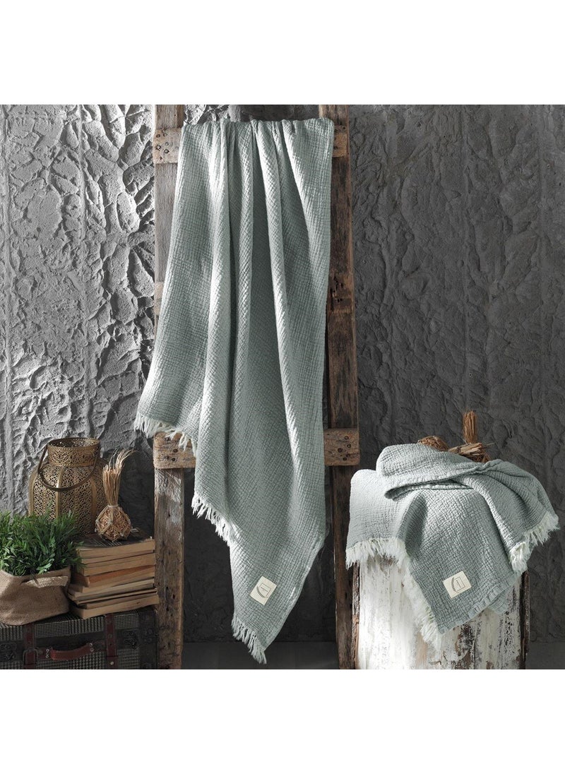 Miespiga Gold 4 Layer Muslin Multi-Purpose Shawl Cover  - Image 1